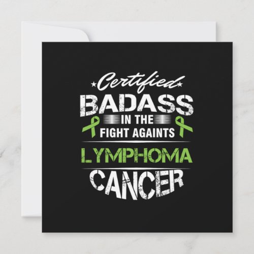 Cancer Awareness Survivor Certified Badass Lymphom Invitation