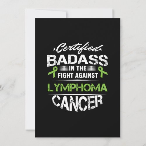 Cancer Awareness Survivor Certified Badass Lymphom Invitation