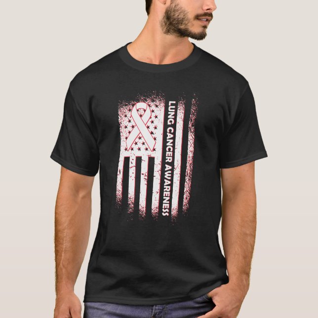 Cancer Awareness Survivor Lung Cancer Awareness T-Shirt (Front)
