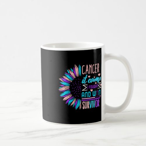 Cancer Awareness Survivor Sunflower Thyroidectomy  Coffee Mug