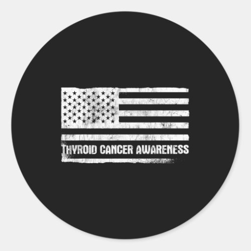 Cancer Awareness Thyroid Cancer  Classic Round Sticker