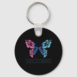 Cancer Awareness Thyroid Cancer Support Keychain