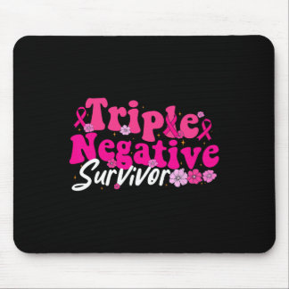 Cancer Awareness Triple Negative Survivor Flowers  Mouse Pad