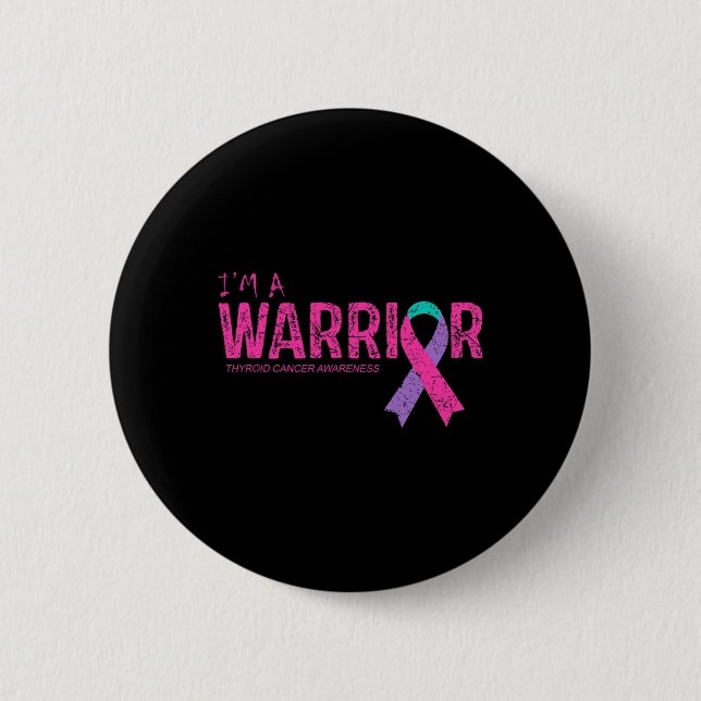 Cancer Awareness Warrior  Button (Front)
