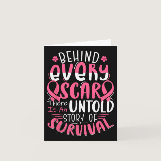 Cancer Awareness Warrior Pink Ribbon Breast Cancer Card