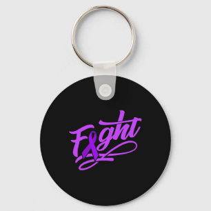 Cancer Awareness World Cancer Day FIGHT Chemothera Keychain