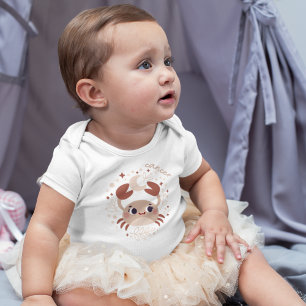 Cancer Baby: "Crab's Cozy Zodiac Style" Baby Bodysuit