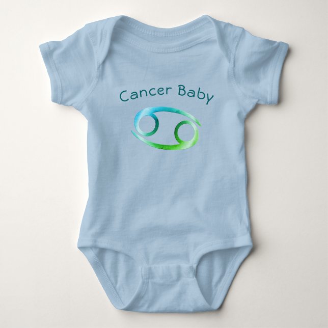 Cancer Baby Zodiac Baby Bodysuit (Front)