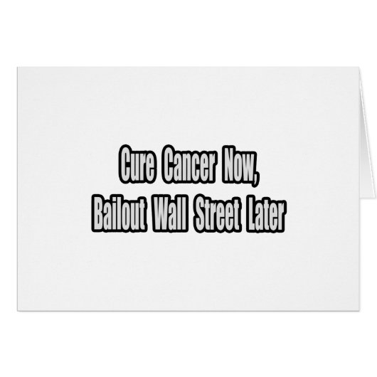 Cancer Bailout Humor Cards (Front Horizontal)