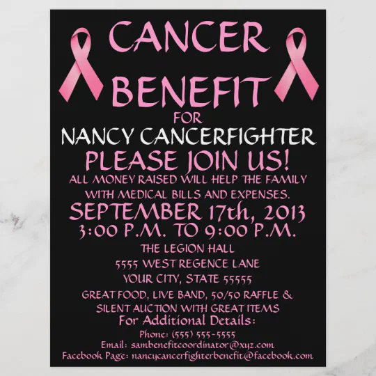 Cancer Benefit Flyer Zazzle Com