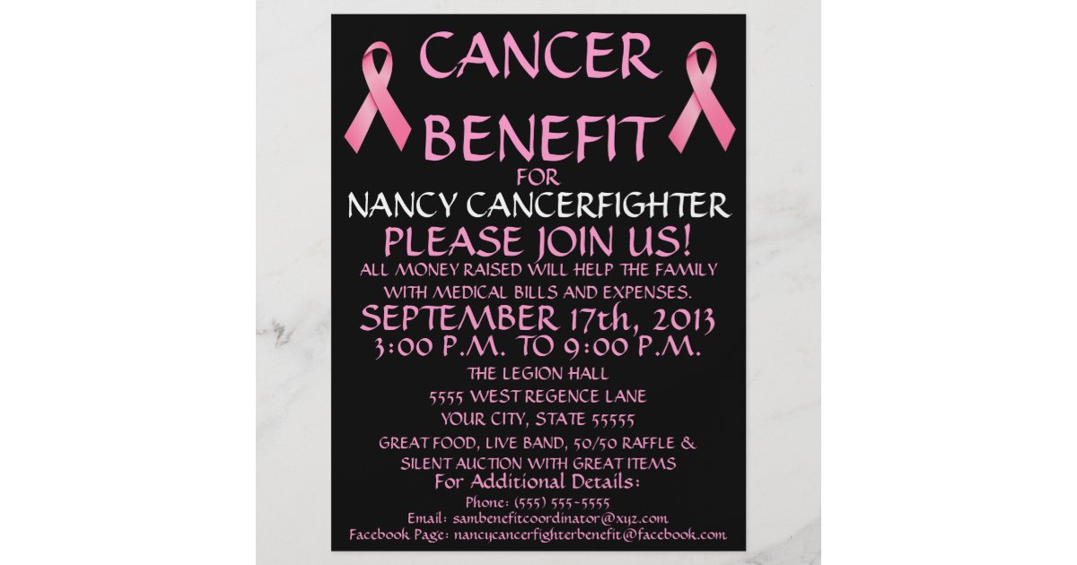 Cancer Benefit Flyer | Zazzle