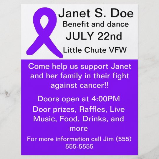 Cancer benefit flyer | Zazzle.com