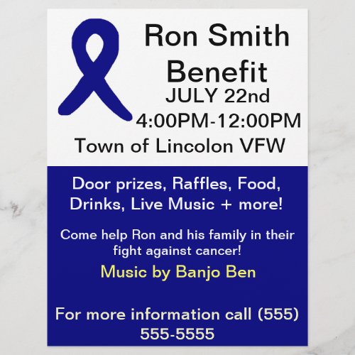 Cancer benefit flyers