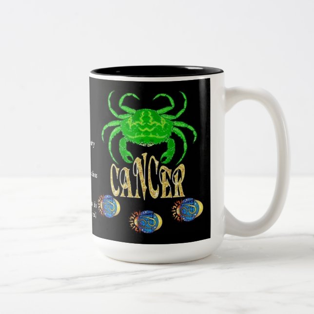 Cancer Birth Sign Zodiac Mug (Right)