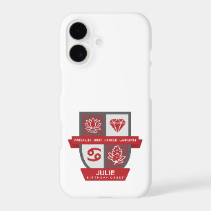Cancer Birthday Crest™ for July 1-22 iPhone 17 Case