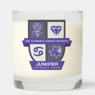 Cancer Birthday Crest™ for June 22-30 Candle