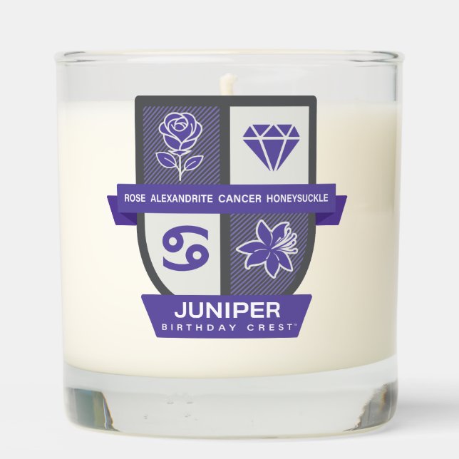 Cancer Birthday Crest™ for June 22-30 Candle (Back)