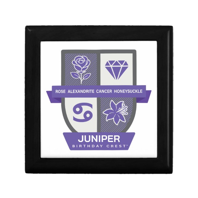 Cancer Birthday Crest™ for June 22-30 Jewelry Gift Box (Front)