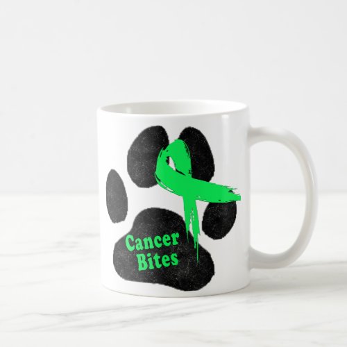 Cancer Bites _ Canine Lymphoma Cancer Awareness Coffee Mug