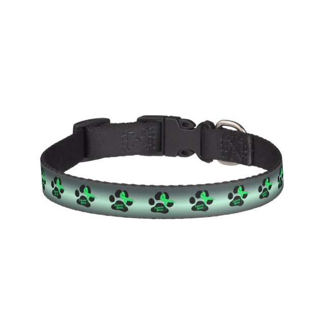 Cancer Bites Quote Hodgkins Lymphoma Support Pet Collar (Front)