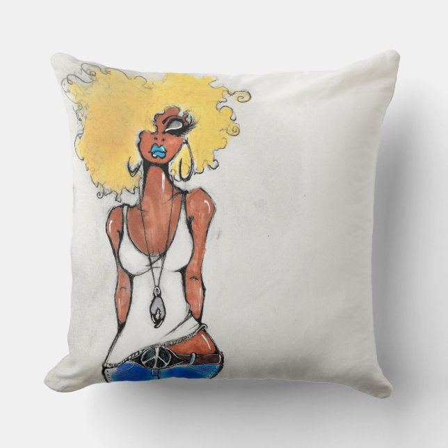 CANCER Blonde Crab Throw Pillow (Front)