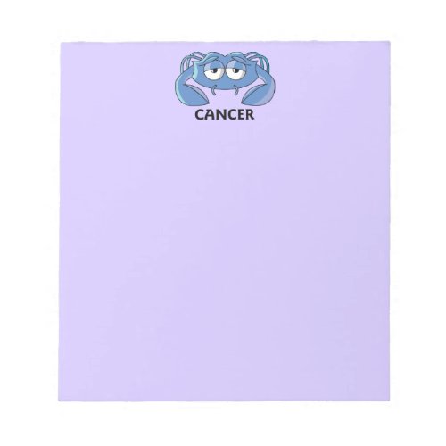 Cancer Blue Crab Notepad