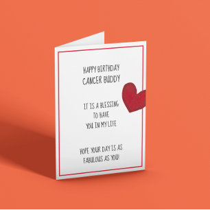 Cancer Buddy Birthday Greeting Card