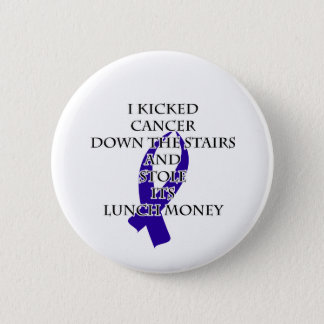 Cancer Bully (Dark Blue Ribbon) Pinback Button