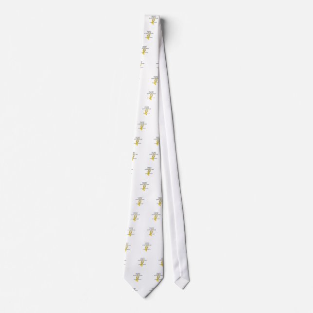 Cancer Bully (Gold Ribbon) Neck Tie (Front)