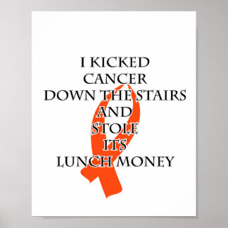 Cancer Bully (Orange Ribbon)  Poster