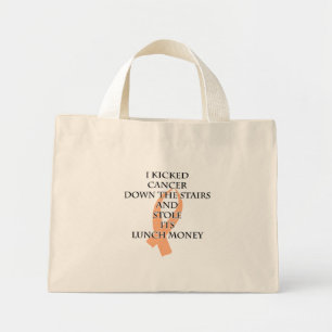 Cancer Bully (Peach Ribbon) Mini Tote Bag