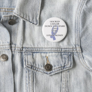 Cancer Bully (Periwinkle Ribbon) Pinback Button