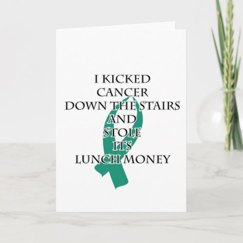 Cancer Bully Teal Ribbon Card