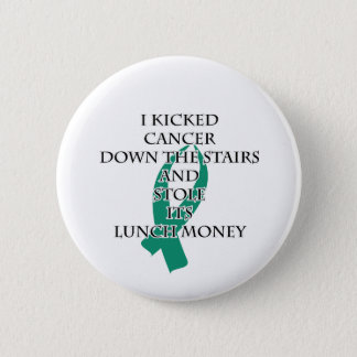 Cancer Bully (Teal Ribbon) Pinback Button