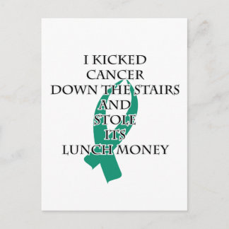 Cancer Bully (Teal Ribbon) Postcard