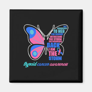 Cancer Butterfly - Thyroid Survivor Thyroid Cancer Magnet