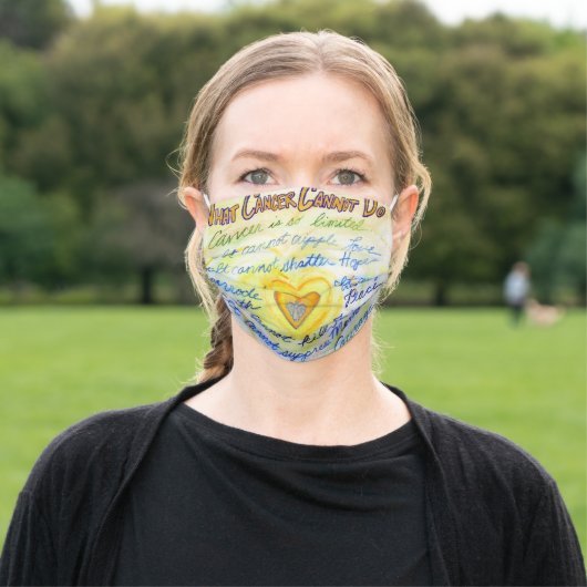 Cancer Cannot Do Poem Art Custom Face Masks (Outside)