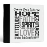 Cancer Can't Take My Hope Brain Cancer 3 Ring Binder