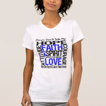 Cancer Can't Take My Hope Collage Rectal Cancer T-Shirt