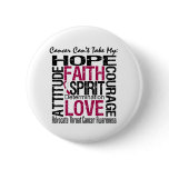 Cancer Can't Take My Hope Collage Throat Cancer Button