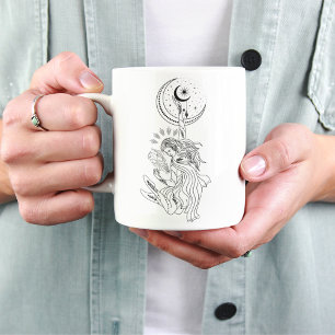 Cancer Capricorn Girl 15oz Black Rim Mug