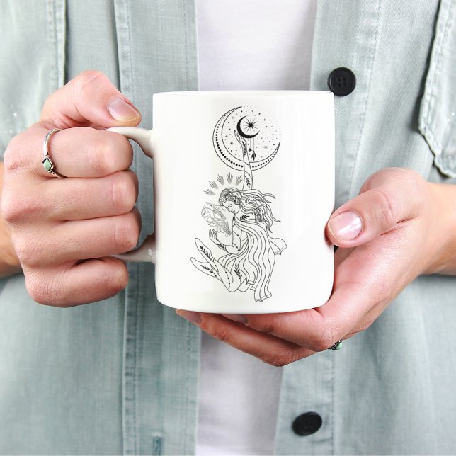 Cancer Capricorn Girl 15oz Black Rim Mug (Creator Uploaded)