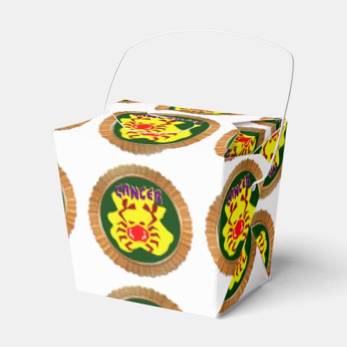 Cancer Cartoon Zodiac Astrology design Favor Boxes