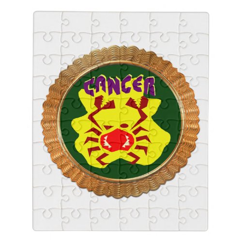 Cancer Cartoon Zodiac Astrology design Horoscope Jigsaw Puzzle