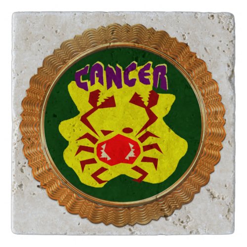 Cancer Cartoon Zodiac Astrology design Horoscope Trivet