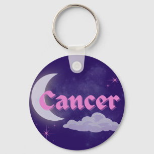 Cancer Celestial Aesthetic Dreamy Moon Cloud Stars Keychain