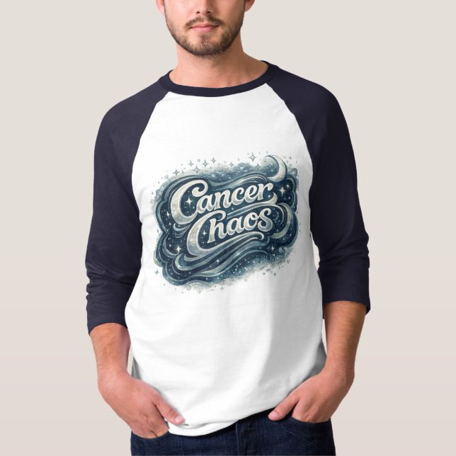 Cancer Chaos | Moody Moon Zodiac Astrology Shirt (Front)