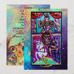 CANCER, CHARIOT TAROT ASTROLOGY ZODIAC BIRTHDAY CARD