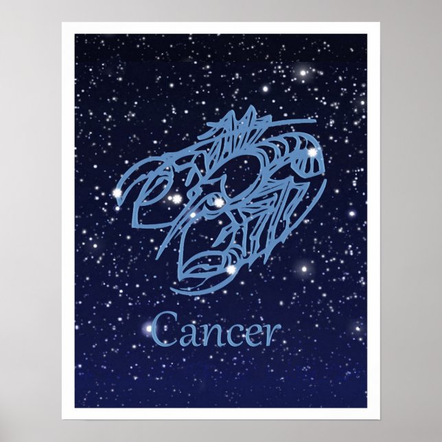 Cancer Constellation and Zodiac Sign with Stars (Front)
