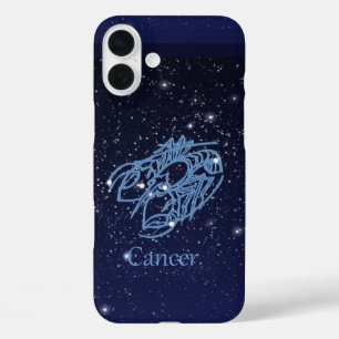 Cancer Constellation and Zodiac Sign with Stars iPhone 16 Plus Case